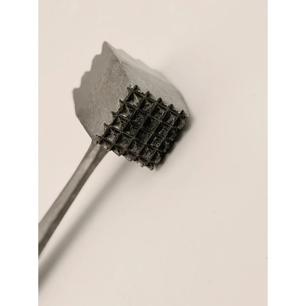Vintage Cast Aluminum Meat Tenderizer Mallet Dual Sided Hammer Taiwan Marked